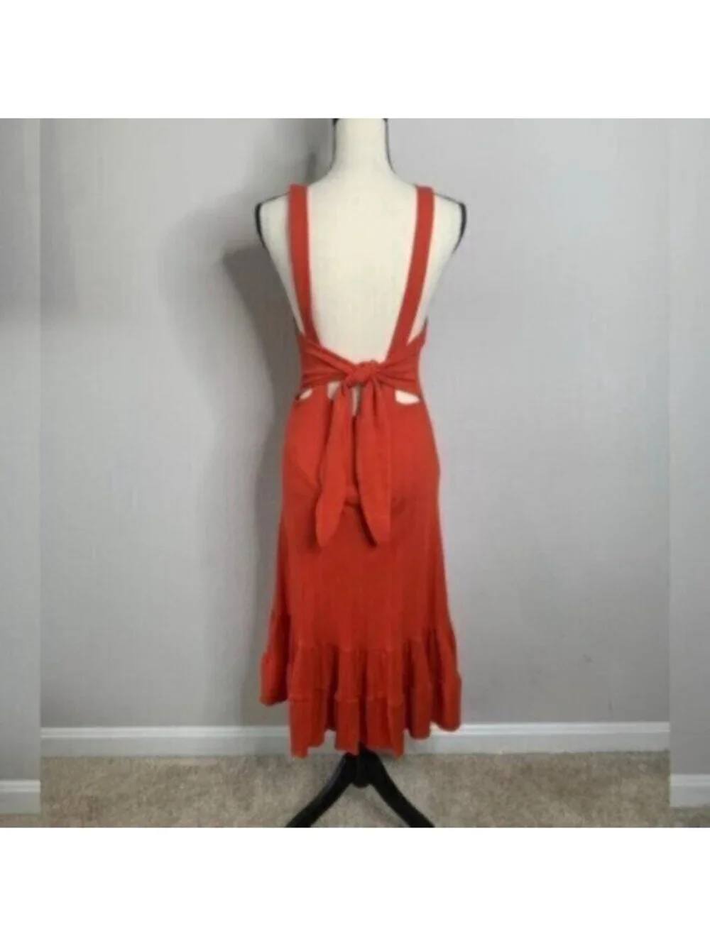 Free People Into You Orange Midi/Maxi Dress - Picture 3 of 14